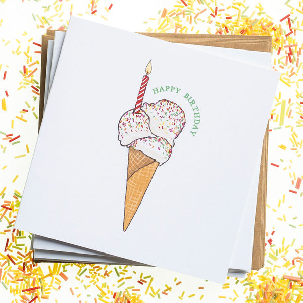 Pack of 6 Cards - Ice Cream Birthday