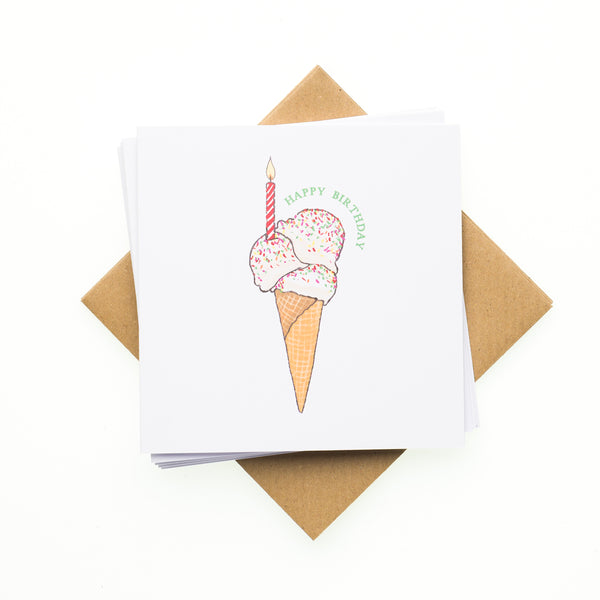 Pack of 6 Cards - Ice Cream Birthday